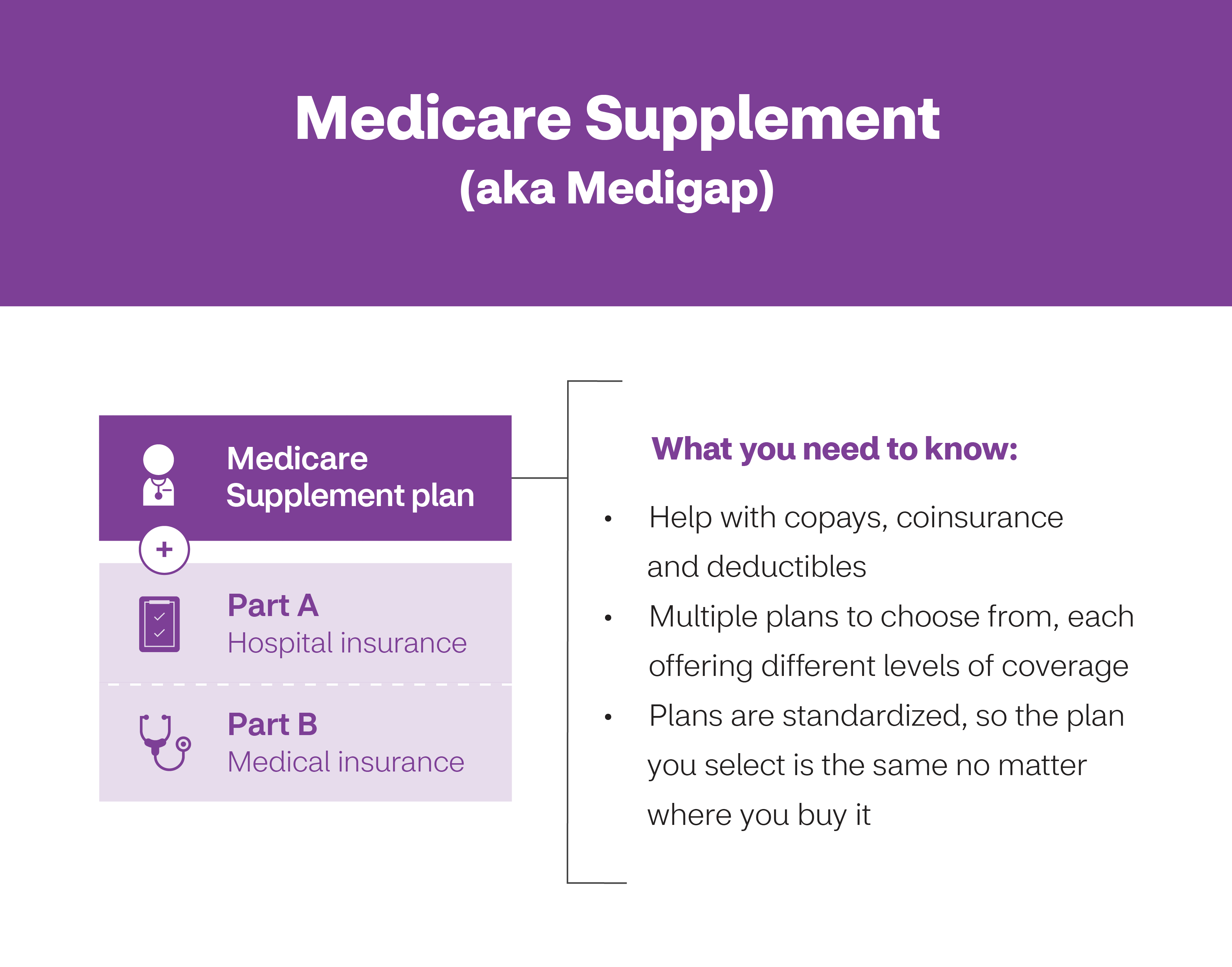 Medicare Supplement (aka Medigap) infographic